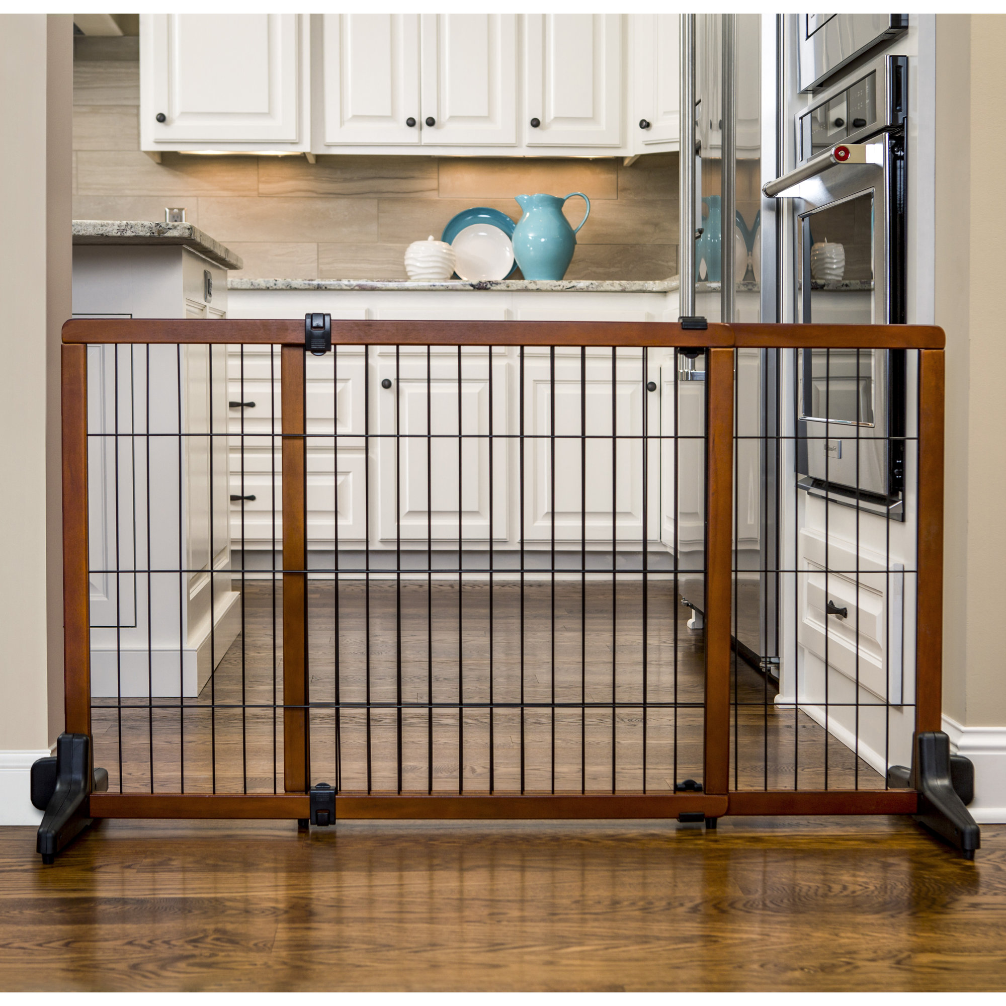 Carlson Pet 28" Wood Free Standing Pet Gate & Reviews | Wayfair